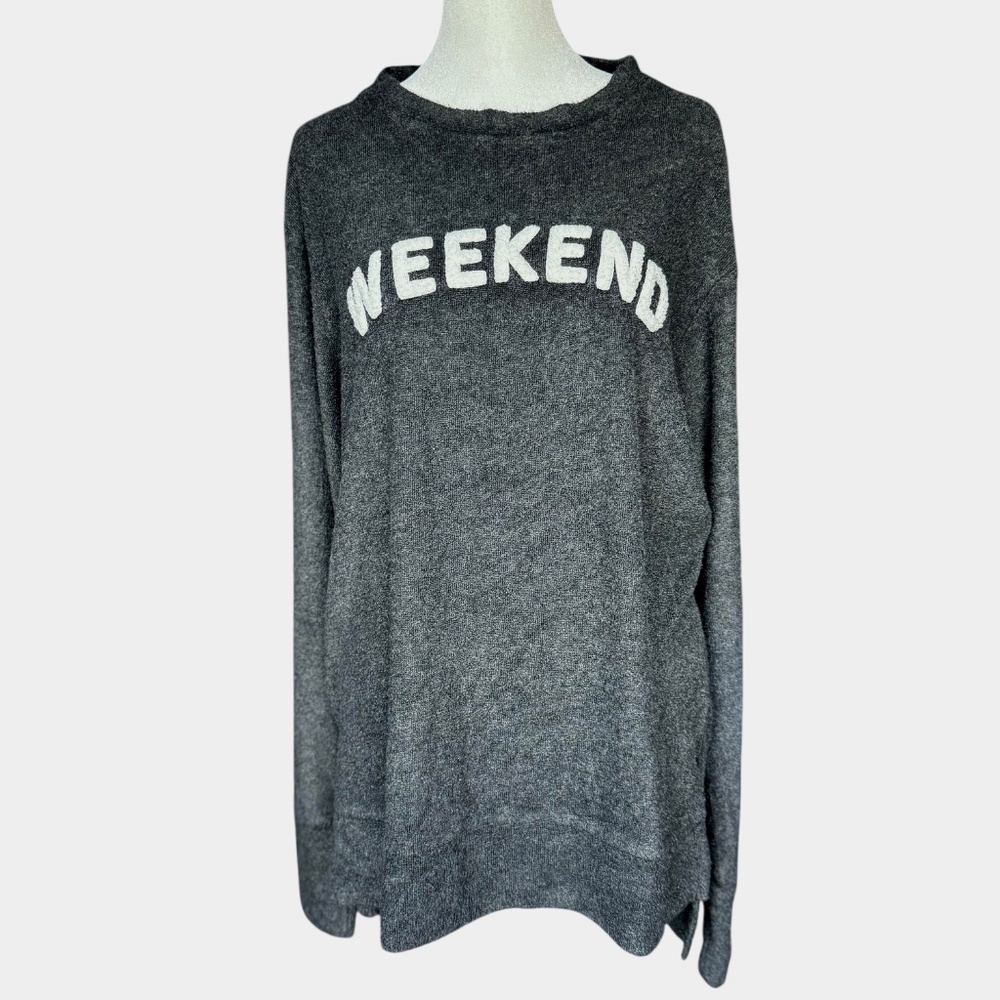 Royce Brand Weekend Spell Out‎ Dark Grey Sweater Sz L